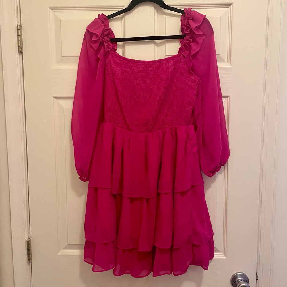 Pink Ruffled Dress - Picture 2 of 3